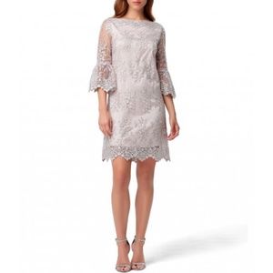 NWT Tahari ASL Sequin Lace 3/4 Sleeves Shift Dress Size 8
